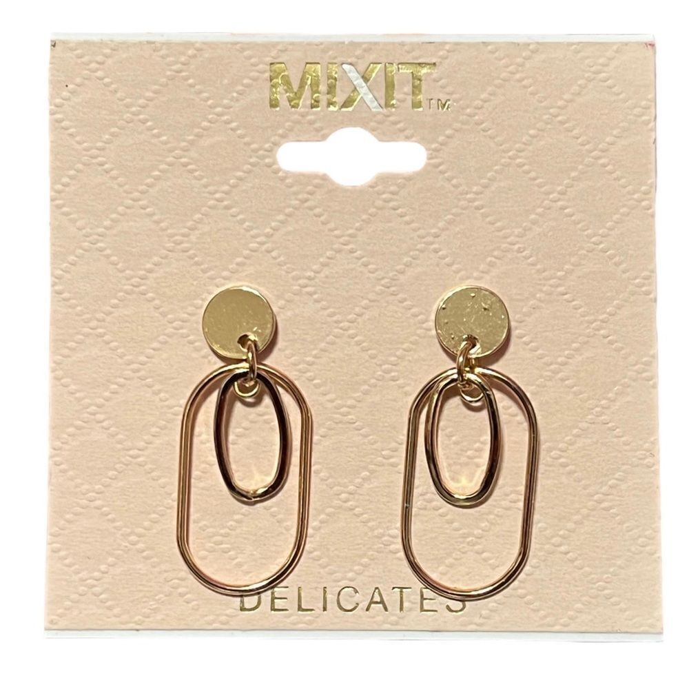 🤯5/$25🤯 NWT Mixit Delicates Gold Tone Dangle Earrings